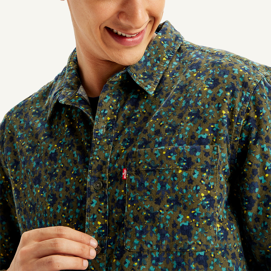 Men's Floral Print Slim Fit Shirt