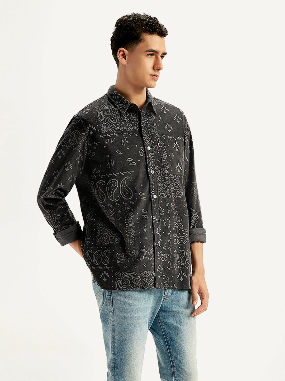 Men's Paisley Print Slim Fit Shirt