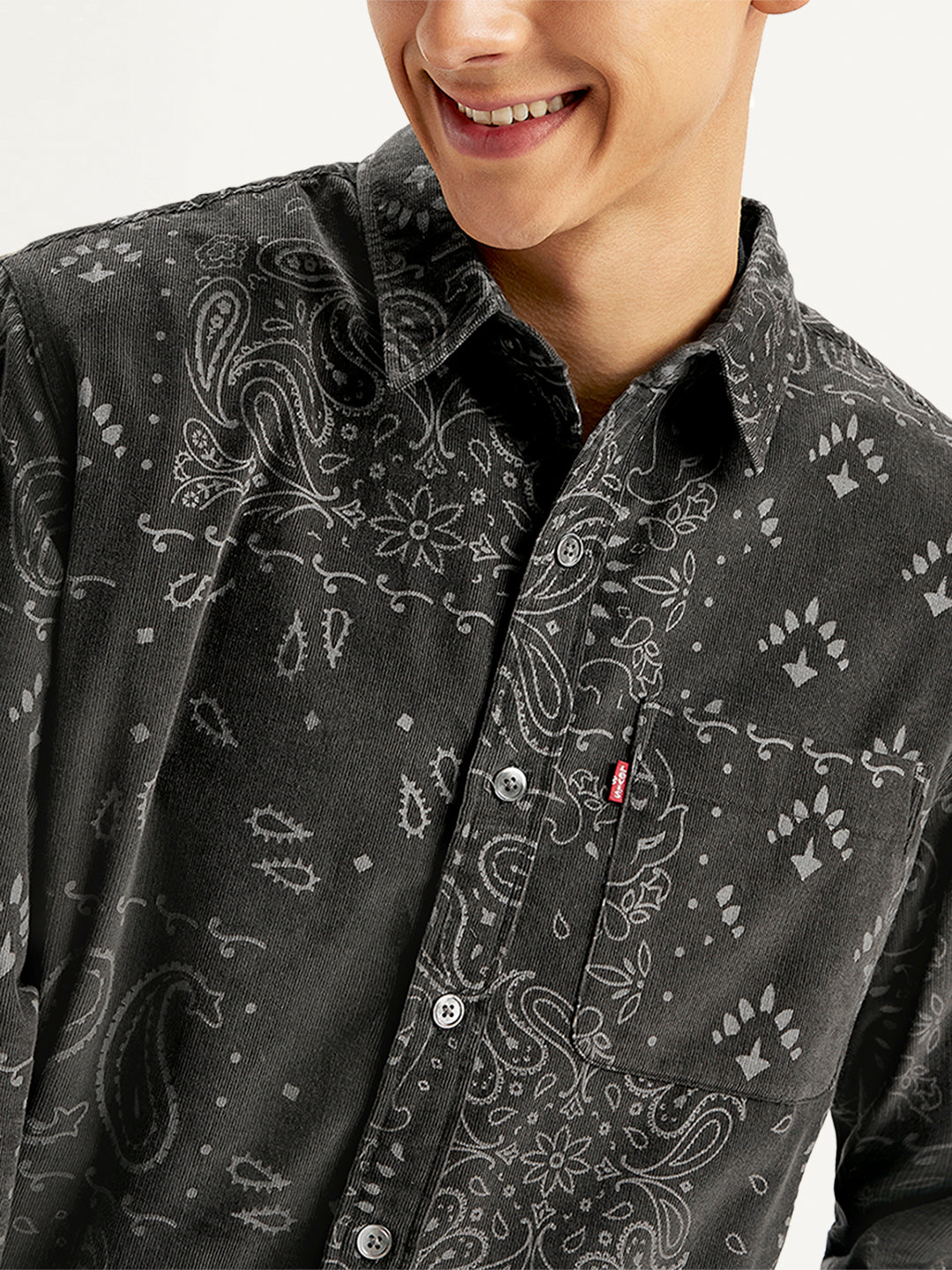 Men's Paisley Print Slim Fit Shirt