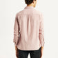 Men's Corduroy Solid Mauve Slim Fit Shirt - Back View