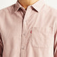Men's Corduroy Solid Mauve Slim Fit Shirt - Detail View