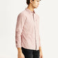 Men's Corduroy Solid Mauve Slim Fit Shirt - Side View