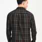 Men's Checkered Multi Color Slim Fit Corduroy Shirt - back View
