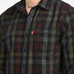 Men's Checkered Multi Color Slim Fit Corduroy Shirt - deatil View