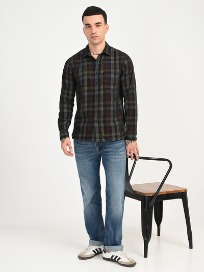 levi's Men's Checkered Multi Color Slim Fit Corduroy Shirt-picture-28