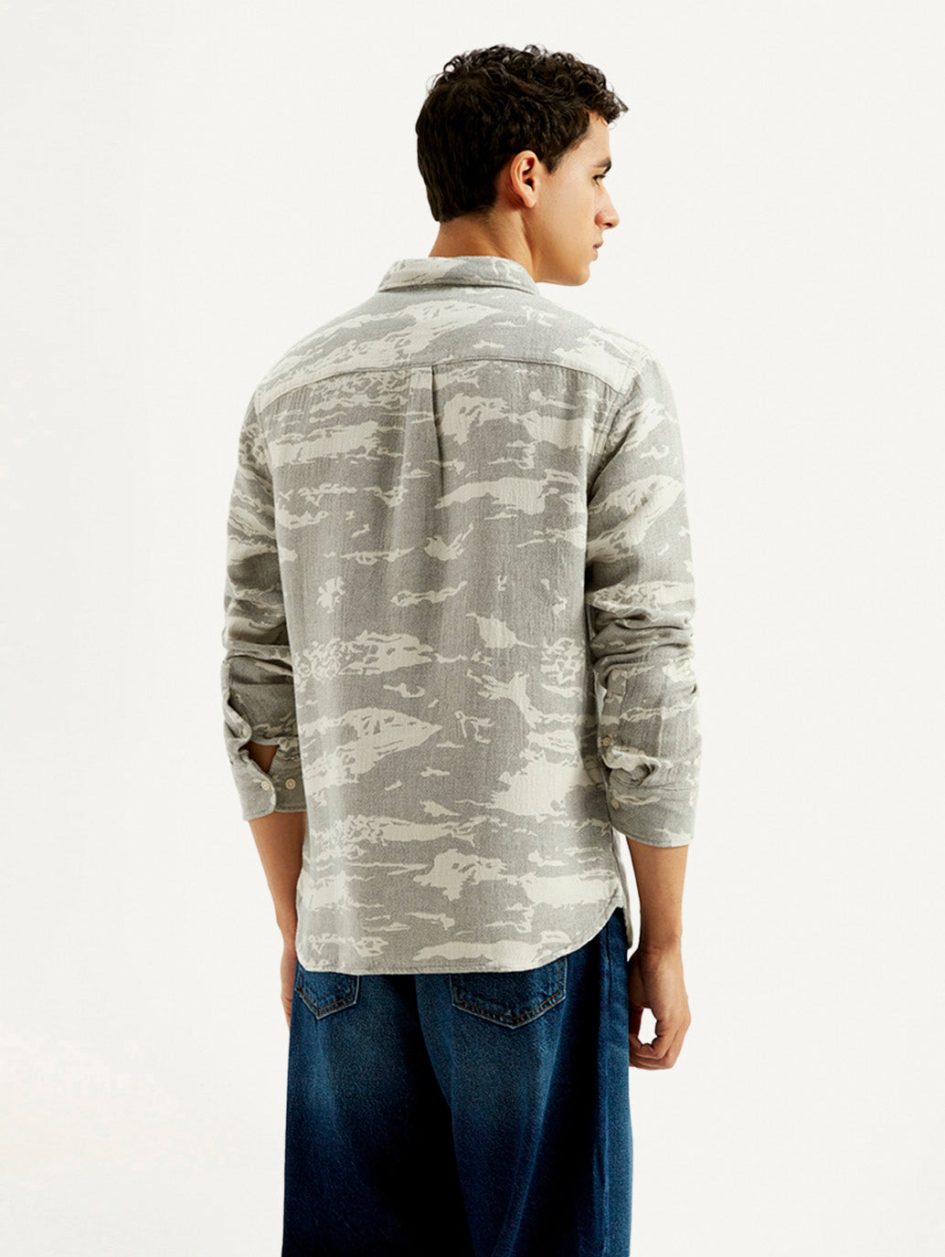 Men's Camo Slim Fit Shirt - Back View