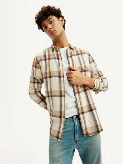 Men's Checkered Multi Color Slim Fit Shirt-image-40