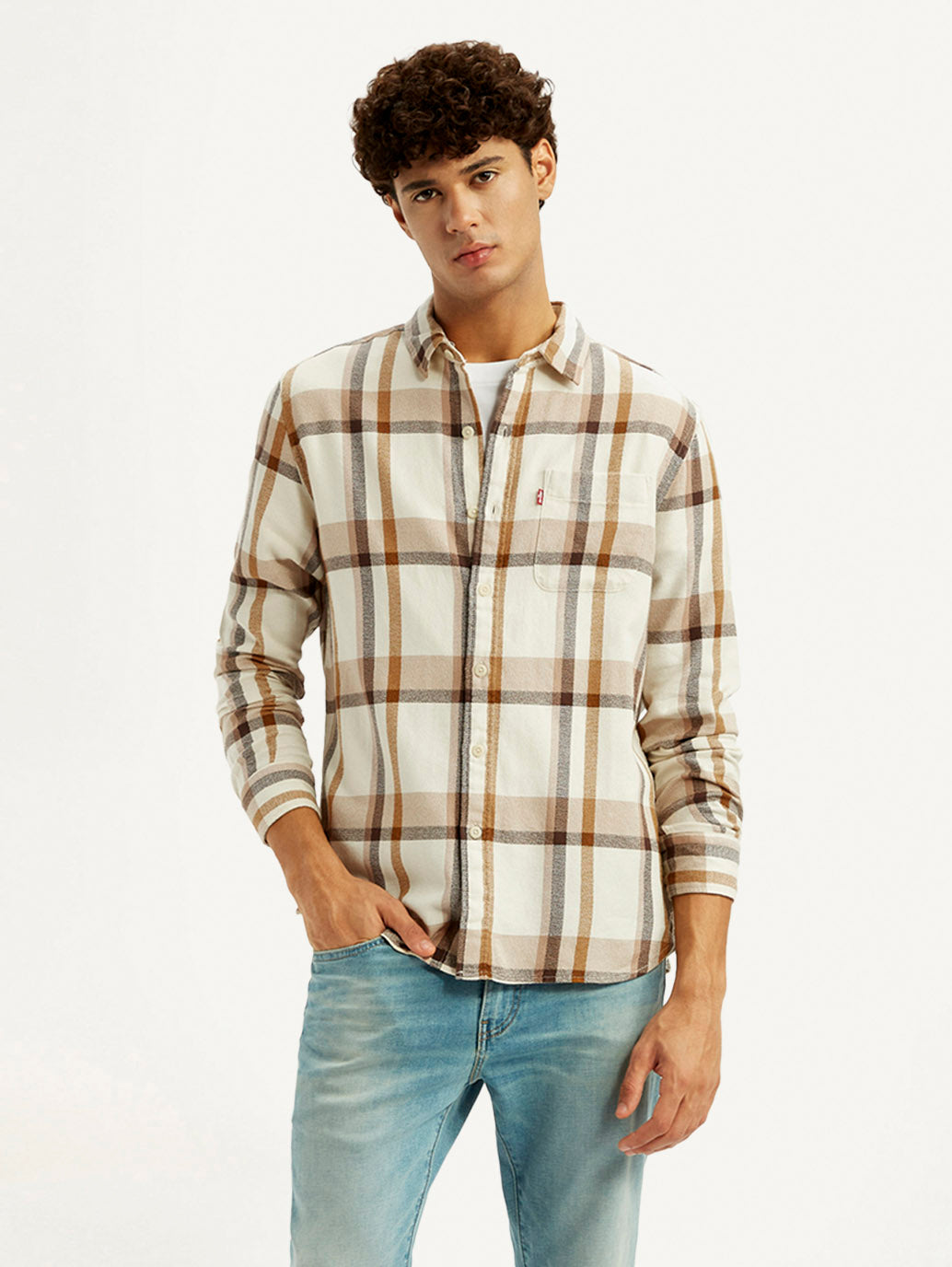 Men's Checkered Multi Color Slim Fit Shirt - Styleshot View