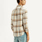 Men's Checkered Multi Color Slim Fit Shirt - Back View
