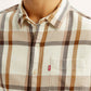 Men's Checkered Multi Color Slim Fit Shirt - Detail View