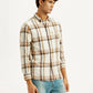 Men's Checkered Multi Color Slim Fit Shirt - Side View