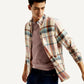 Men's Checkered Slim Fit Shirt - Elevated View