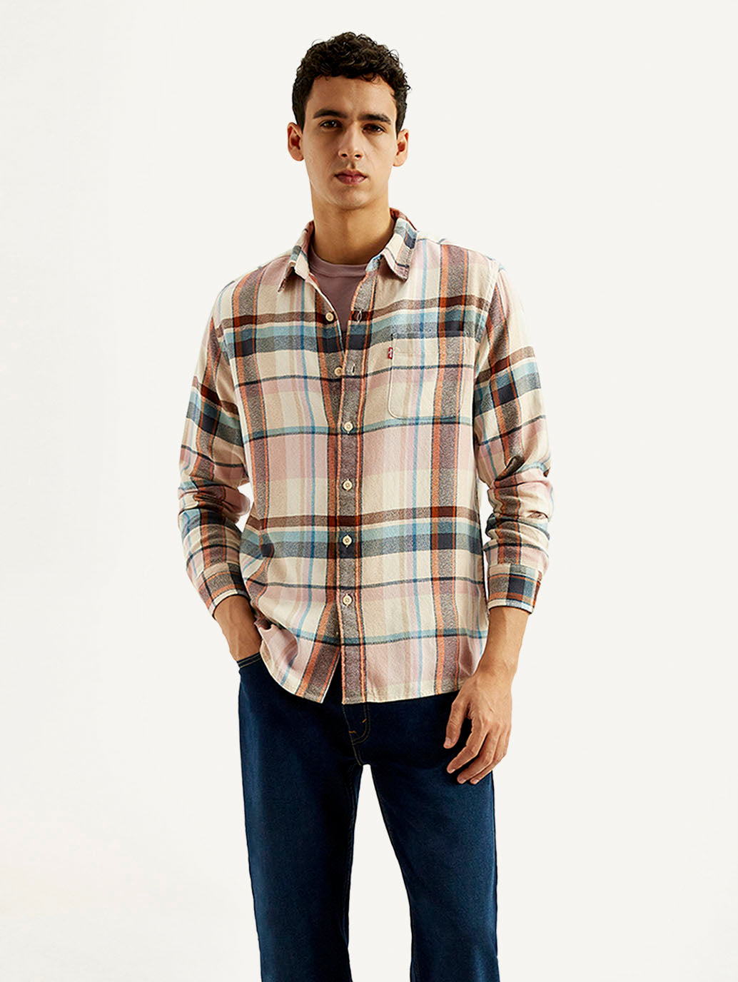 Men's Checkered Slim Fit Shirt - Styleshot View