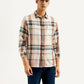 Men's Checkered Slim Fit Shirt - Front View