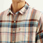 Men's Checkered Slim Fit Shirt - Detail View