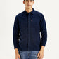 Men's Solid Navy Slim Fit Shirt - Front View