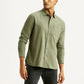Men's Solid Olive Slim Fit Shirt - Styleshot View