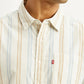 Men's Striped Multicolor Slim Fit Shirt - Detail View