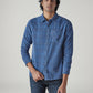 Men's Checkered Slim Fit Corduroy Shirt - Front View