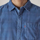 Men's Checkered Slim Fit Corduroy Shirt - Detail View