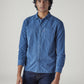 Men's Solid Slim Fit Corduroy Shirt - Front View