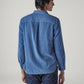 Men's Solid Slim Fit Corduroy Shirt - Side View
