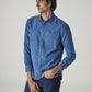 Men's Solid Slim Fit Corduroy Shirt - Side View