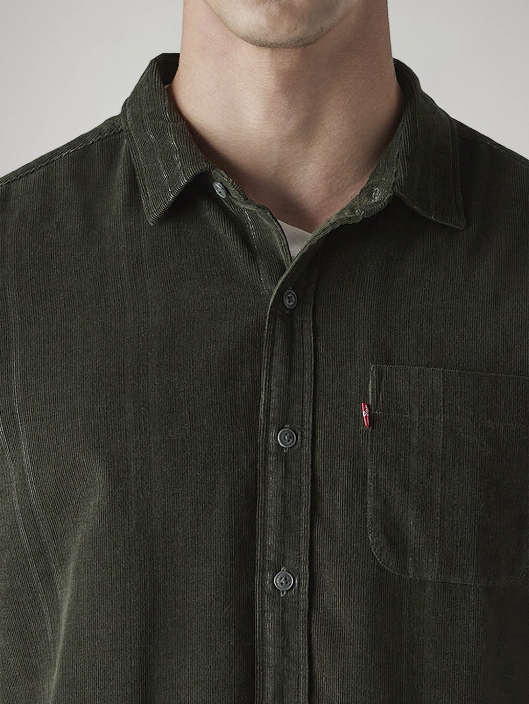 Men's Solid Slim Fit Corduroy Shirt - 20 View