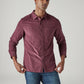 Men's Striped Slim Fit Corduroy Shirt - Front View