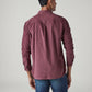 Men's Striped Slim Fit Corduroy Shirt - Back View