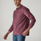 Men's Striped Slim Fit Corduroy Shirt - Side View