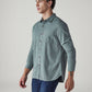 Men's Striped Slim Fit Corduroy Shirt - Side View
