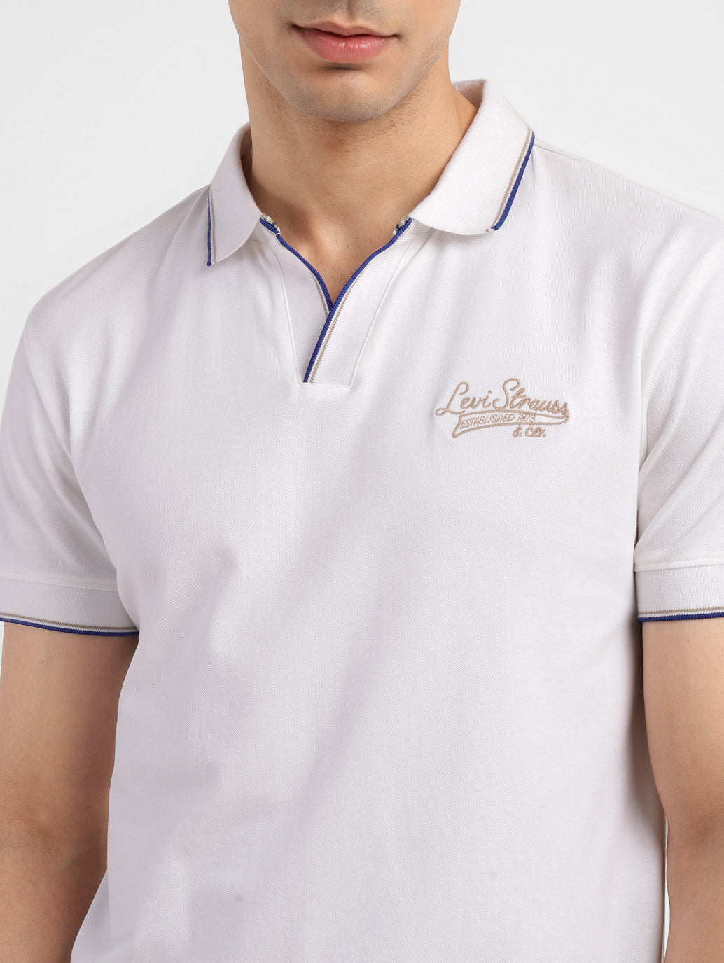 Men's Solid Slim Fit Polo T-shirt