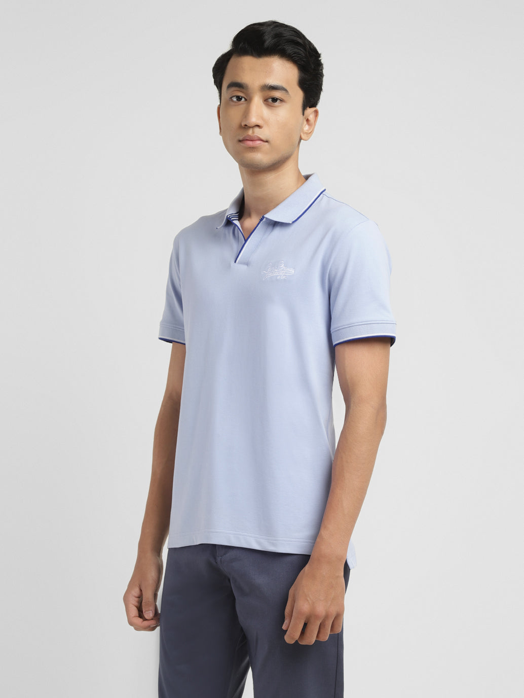 Men's Solid Slim Fit Polo T-shirt