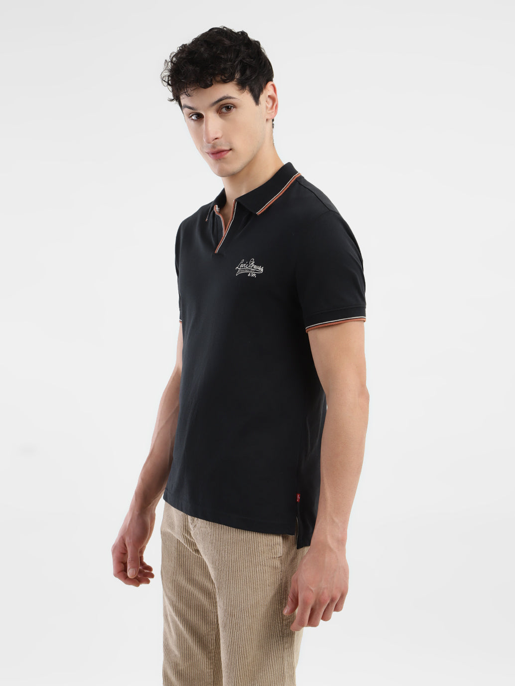 Men's Solid Slim Fit Polo T-shirt