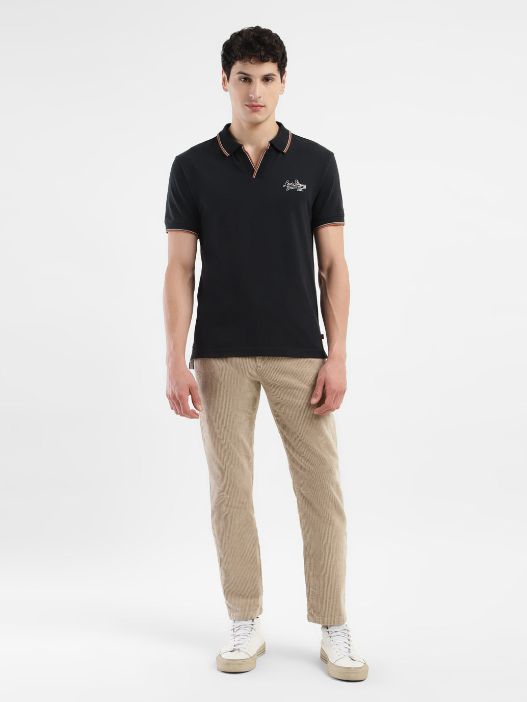 Men's Solid Slim Fit Polo T-shirt