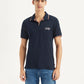 Men's Solid Slim Fit Polo T-shirt - Front View