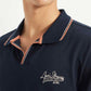 Men's Solid Slim Fit Polo T-shirt - Detail View