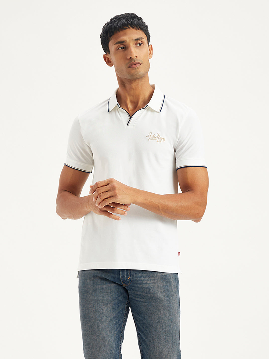 Men's Solid Slim Fit Polo T-Shirt