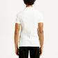 Men's Textured Slim Fit Polo T-Shirt - Back View
