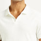 Men's Textured Slim Fit Polo T-Shirt - Detail View