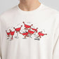 Men's Graphic White Crew Neck Sweatshirt