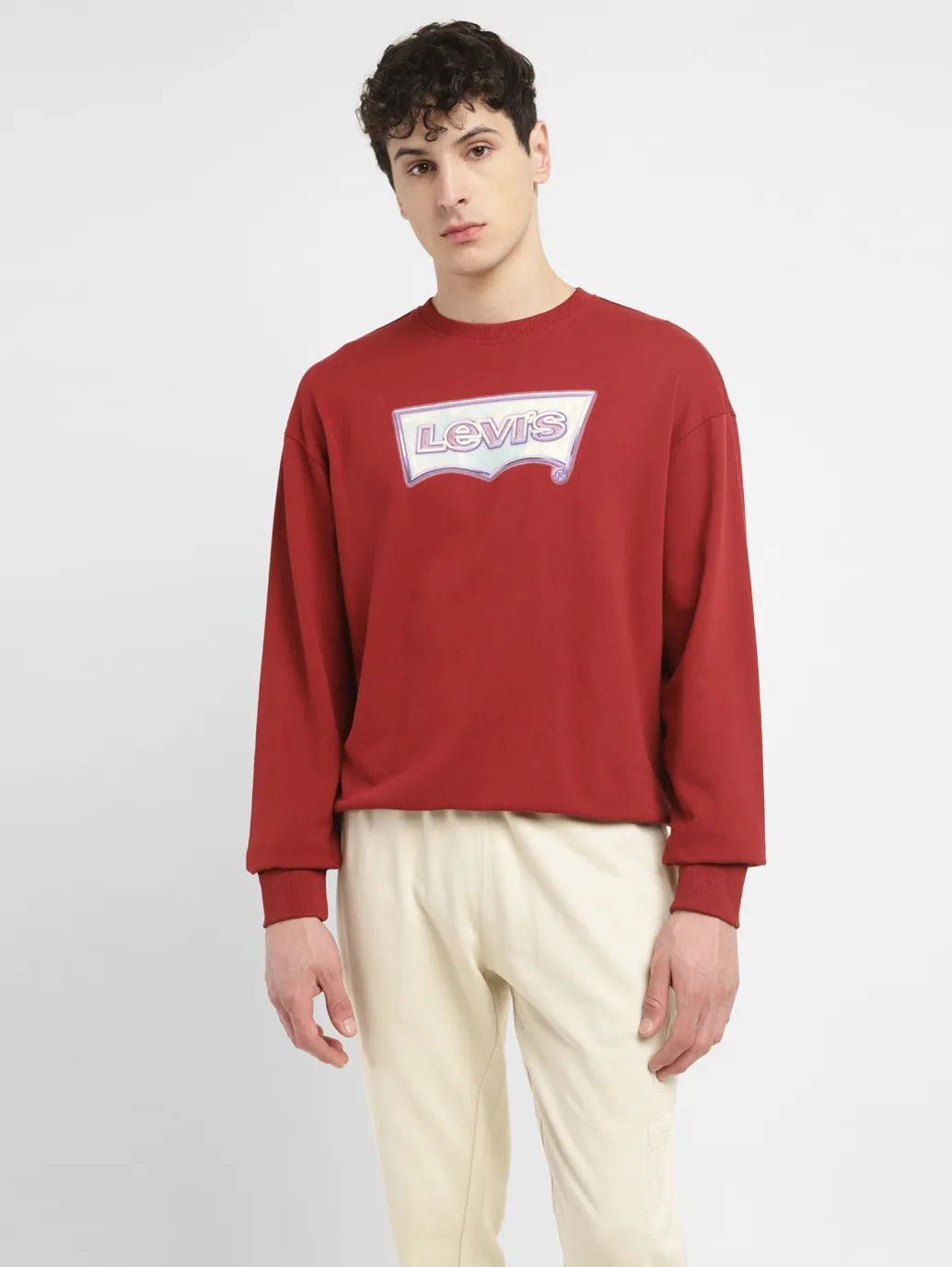 Men's Brand Logo Crew Neck Sweatshirt