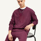 Men's Brand Logo Maroon Crew Neck Sweatshirt