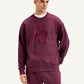 Men's Brand Logo Maroon Crew Neck Sweatshirt