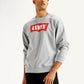 Men's Brand Logo Grey Crew Neck Sweatshirt