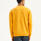 Men's Brand Logo Yellow Crew Neck Sweatshirt