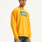 Men's Brand Logo Yellow Crew Neck Sweatshirt