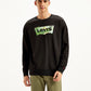 Men's Brand Logo Black Crew Neck Sweatshirt