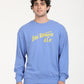 Men's Solid Blue Crew Neck Sweatshirt